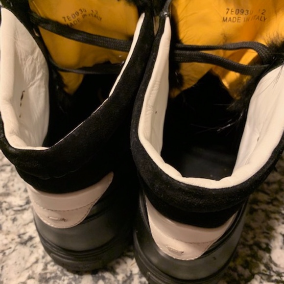 FENDI 12 MONSTER YELLOW INTERIOR FUR LEATHER SHOE - Picture 5 of 5